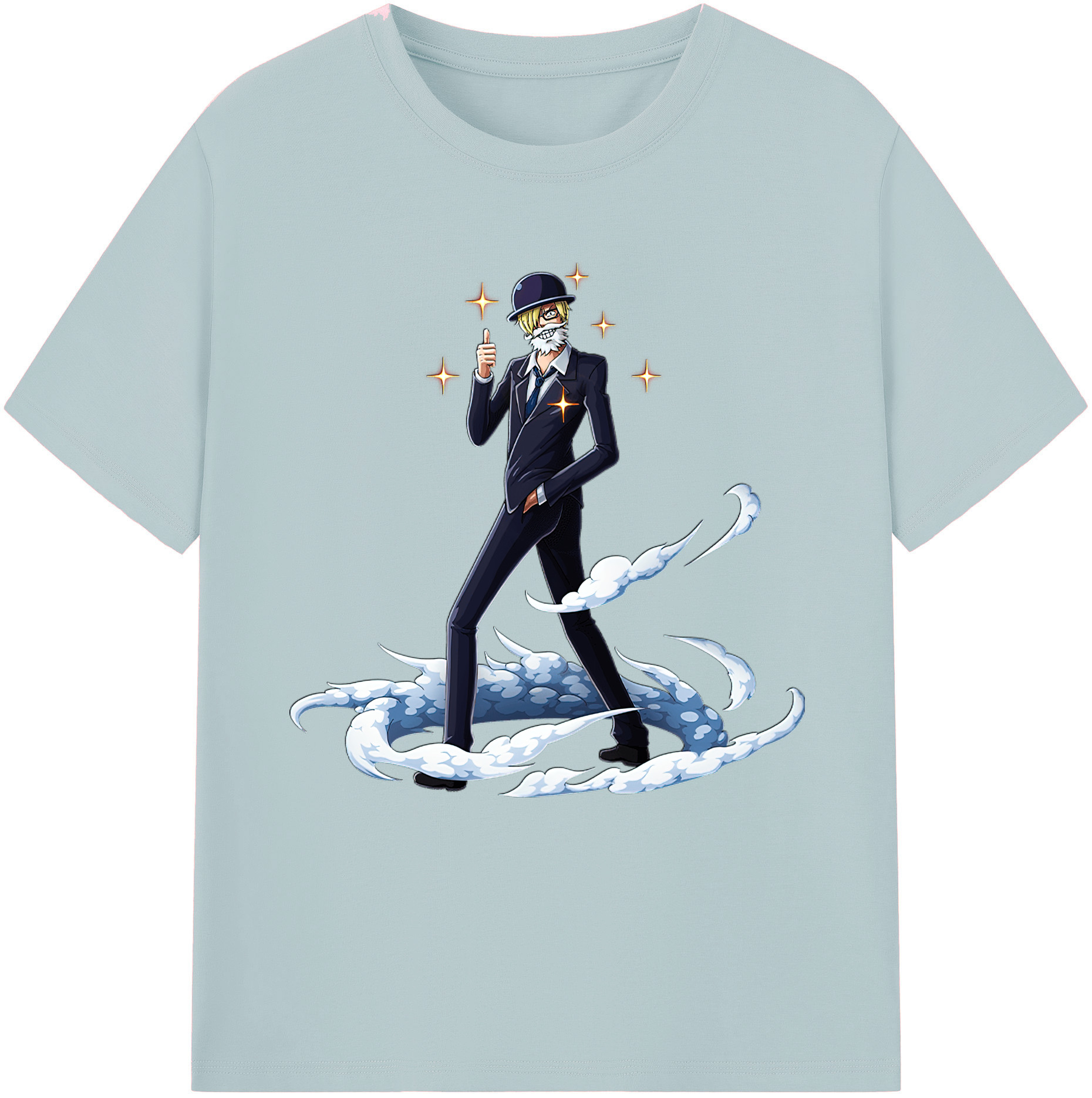ワンピース サンジ ONE PIECE Sanji 綿100％半袖Tシャツ（フロントプリント）